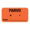 Nevs Label, Parvo Date_ 7/8 x 1-5/8 Flr Orange w/Black LW-0068 - alternate 1